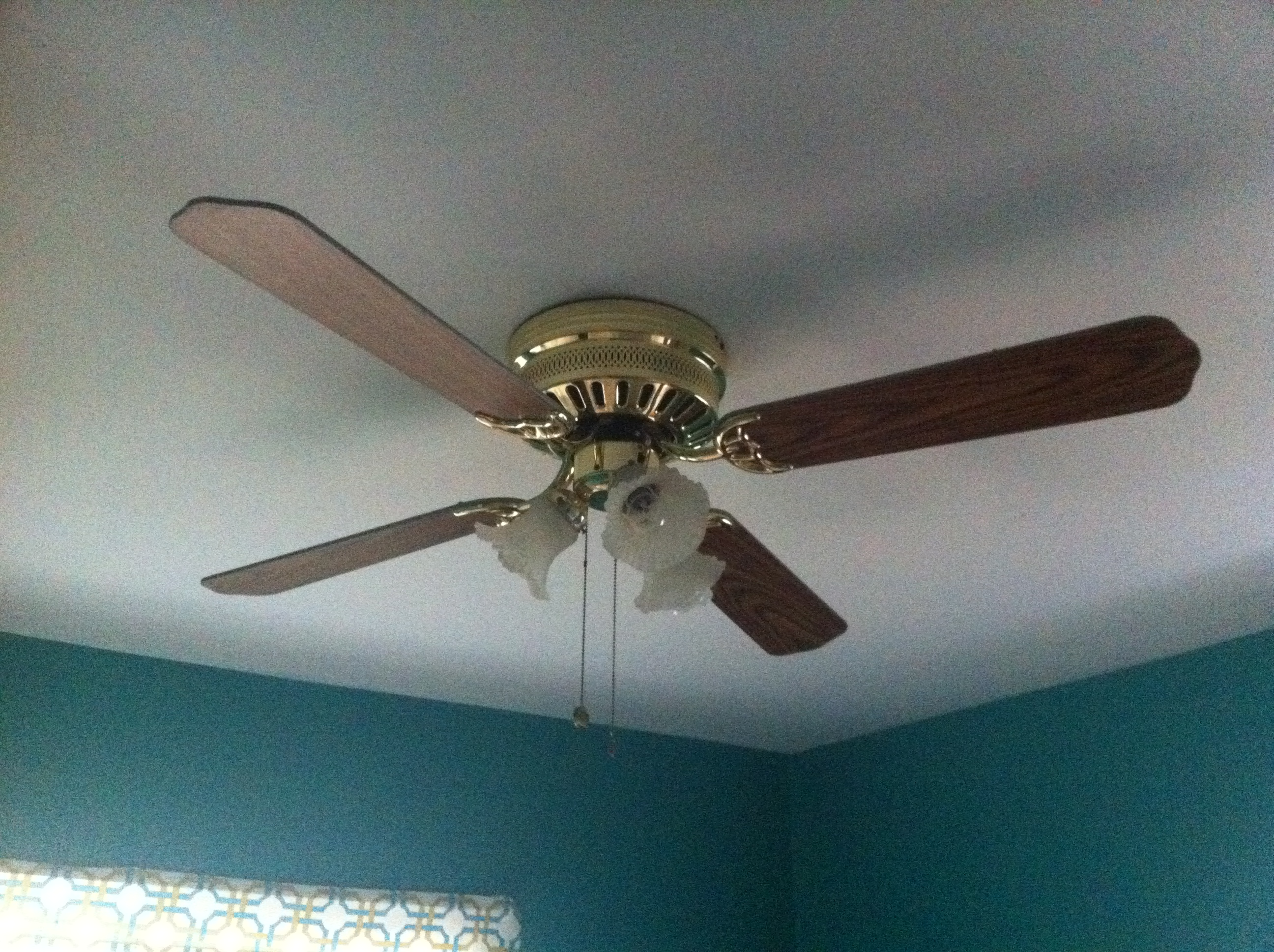 One of the perfectly ugly ceiling fans in question